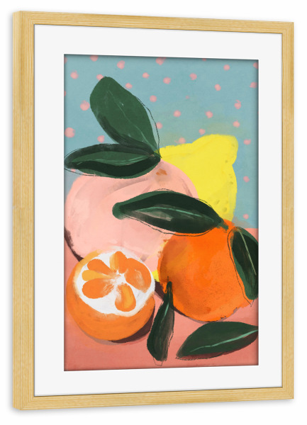 Poster mit Rahmen kiefer "Fruchtiger Sommer (Zwei)" artboxONE - Natur,Abstrakt,Für Mama
