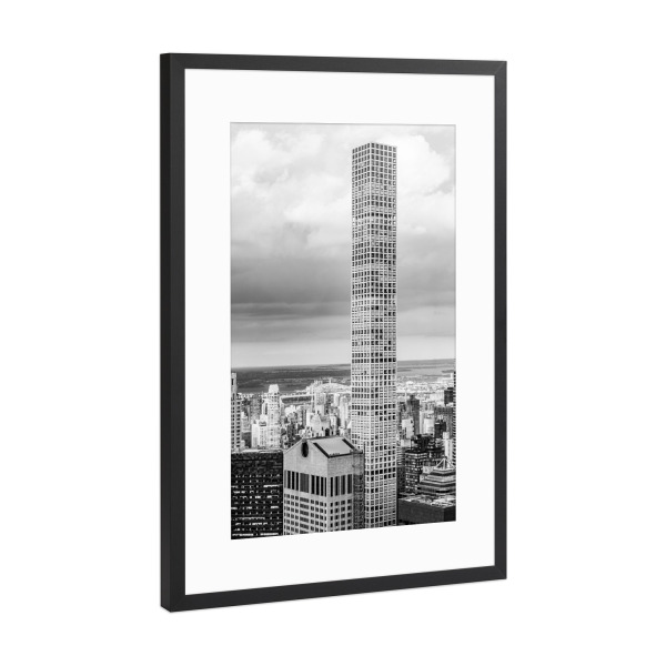 Poster mit Rahmen Schwarz (Metallic) "432 park avenue Manhattan" artboxONE - Städte / New York,Architektur,Reise / Länder