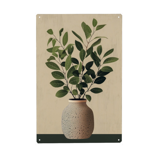 Metall Poster "Zweigen Blätter" artboxONE - Natur,Floral