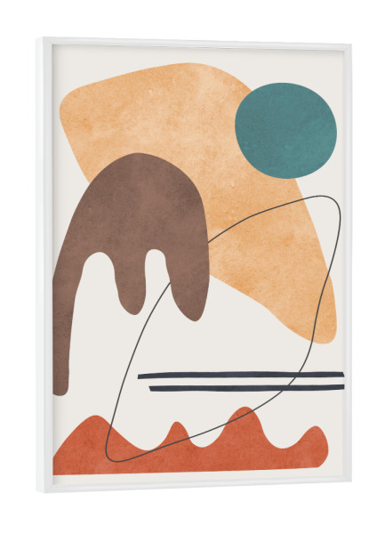 Poster mit weißem Rahmen "Composition of expressive forms D" artboxONE - Abstrakt,Geometrie