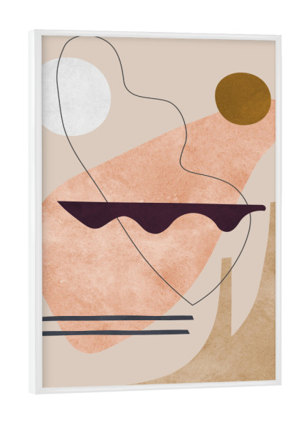 Poster mit weißem Rahmen "Composition of expressive forms C" artboxONE - Abstrakt,Geometrie