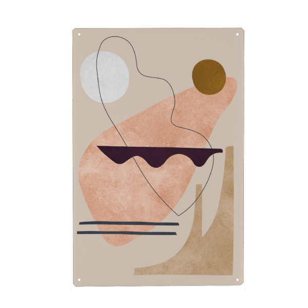 Holzbild "Composition of expressive forms C" artboxONE - Abstrakt,Geometrie