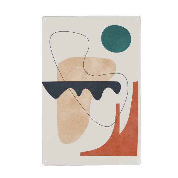 Metall Poster "Composition of expressive forms A" artboxONE - Abstrakt,Geometrie