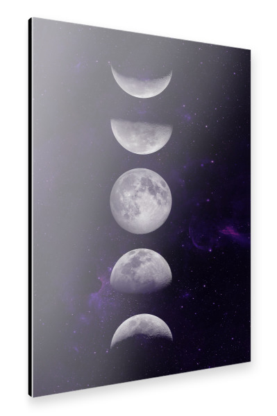 Alu-Dibond "Cosmic Canvas - Moon Phases" 30x20 cm artboxONE