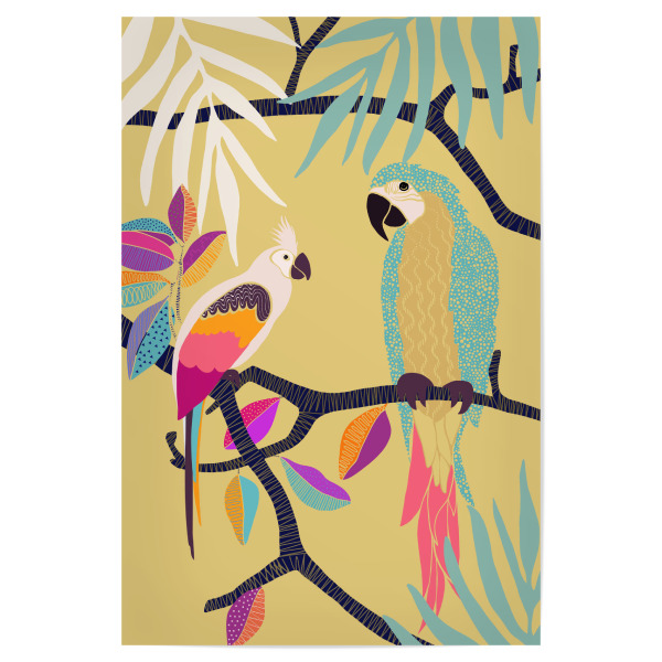 Poster "Zwei Begleiter" artboxONE - Floral,Für Kinder,Tiere