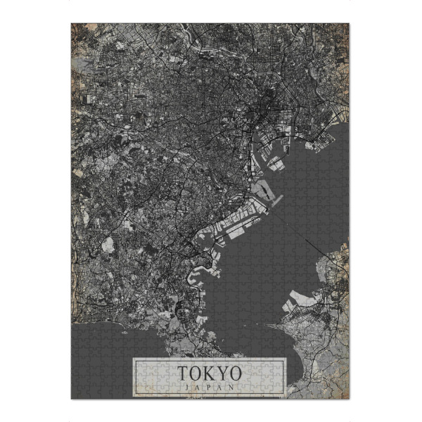 Puzzle Ravensburger "Vintage Tokio Map" artboxONE - Städte / Tokio,Kartografie
