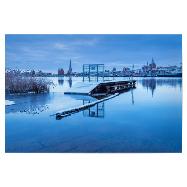 Poster "Warnow mit Steg" artboxONE - Städte,Natur,Reise,Architektur