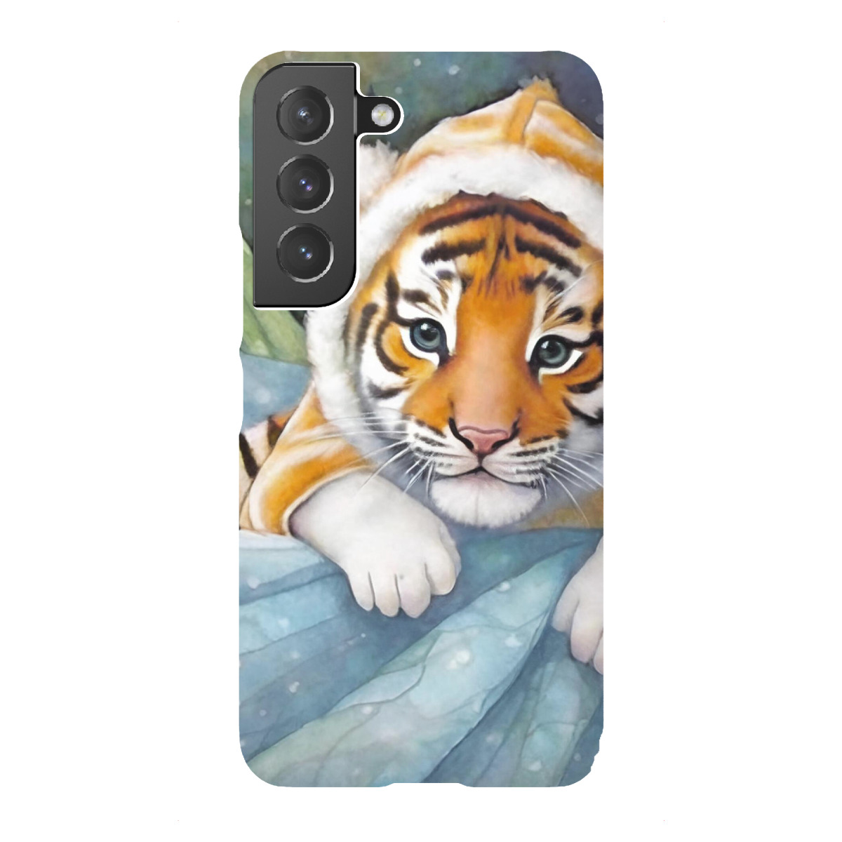 "Baby Tiger mit Blumen"für Samsung Galaxy - Premium-Case Handyhülle artboxONE
