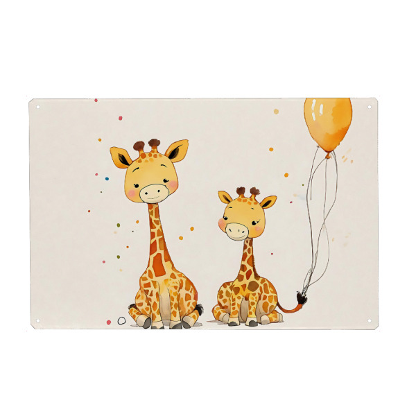 Holzbild "Süße Baby Giraffen" artboxONE - Für Kinder,Tiere