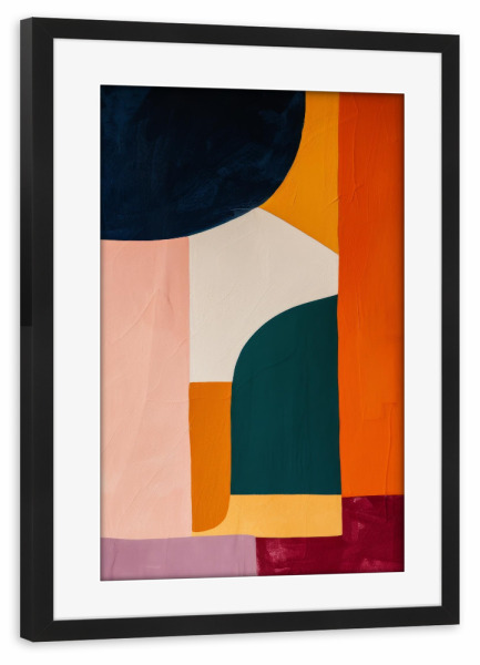 Poster mit Rahmen schwarz "Geometrische Harmonie" artboxONE - Abstrakt