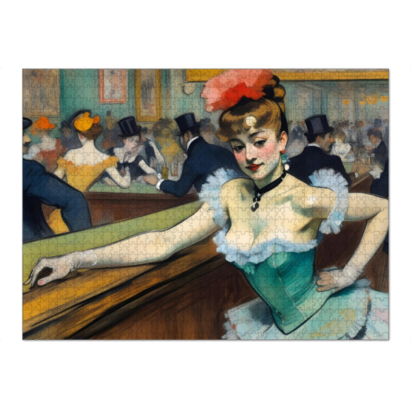 Puzzle Ravensburger "Pariser Bar Dame" artboxONE - Menschen,Für Papa