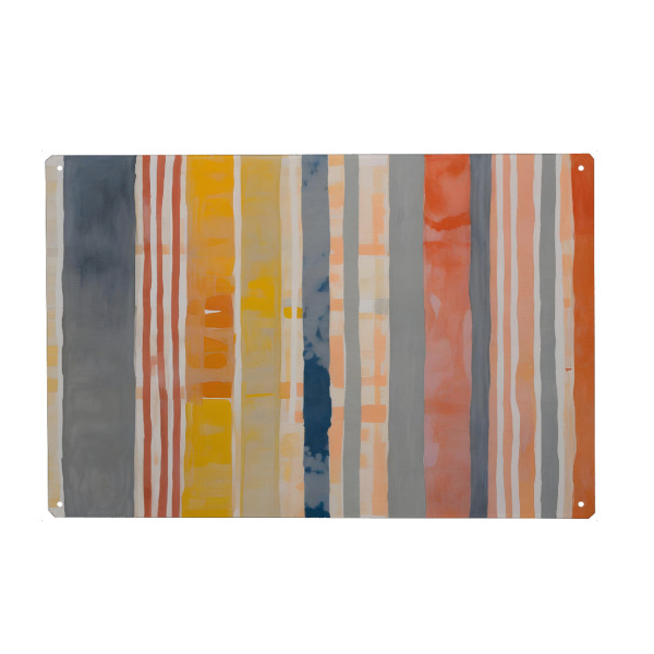 Holzbild "Aquarell City Streifen" artboxONE - Abstrakt - Streifen,Abstrakte kunst,Abstraktion,Aquarell,Minimalistisch,Modern,Kunst