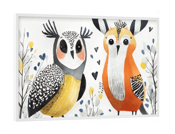 Poster mit weißem Rahmen "Fantastische Freunde fürs Leben" artboxONE - Für Kinder,Tiere