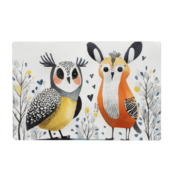 Metall Poster "Fantastische Freunde fürs Leben" artboxONE - Für Kinder,Tiere