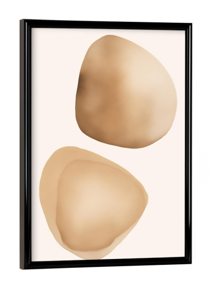 Poster mit schwarzem Rahmen "Sand Formen" artboxONE - Natur,Abstrakt,Geometrie