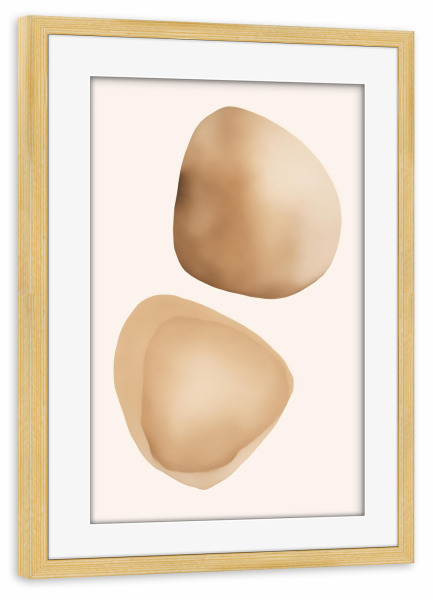Poster mit Rahmen kiefer "Sand Formen" artboxONE - Natur,Abstrakt,Geometrie