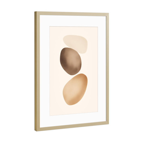 Poster mit Rahmen Gold "Natur Kreise" artboxONE - Natur,Abstrakt,Geometrie