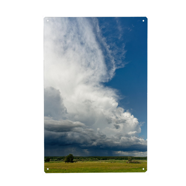 Metall Poster "Gewaltige Gewitterwolke" artboxONE - Natur