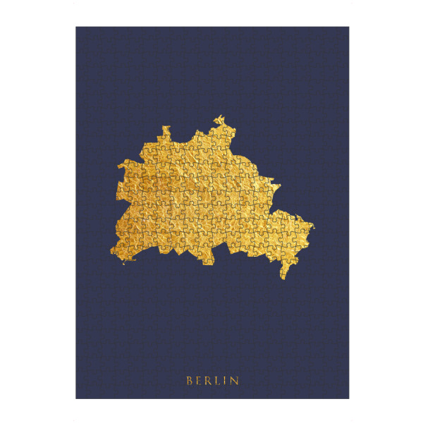 Puzzle Ravensburger "Berlin Goldkarte Blau" artboxONE - Kartografie - Berlin,Deutschland,Karte,Gold - Bild berlin