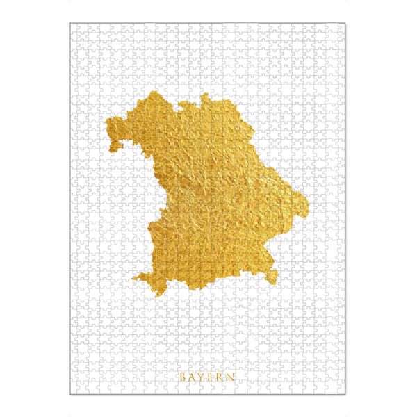 Puzzle Ravensburger "Bayern Gold Karte" artboxONE - Kartografie - Bayern,Deutschland,Karte,Gold - Bild bayern