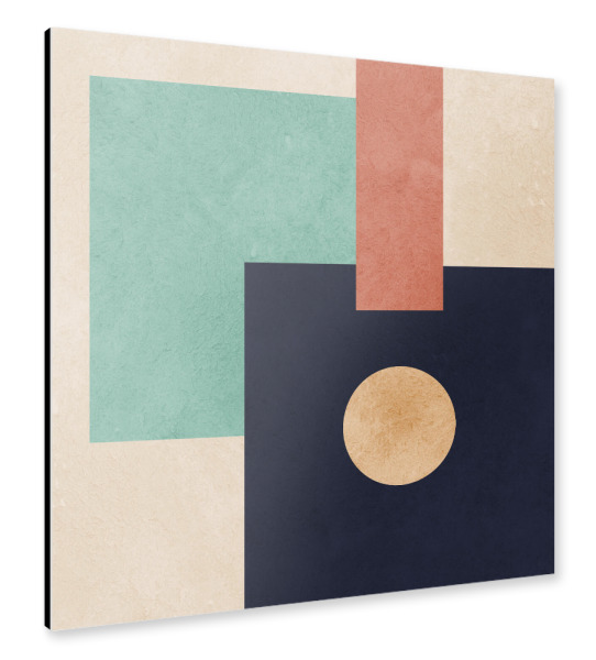 Alu-Dibond "Geometric and colorful harmony A" 30x30 cm artboxONE