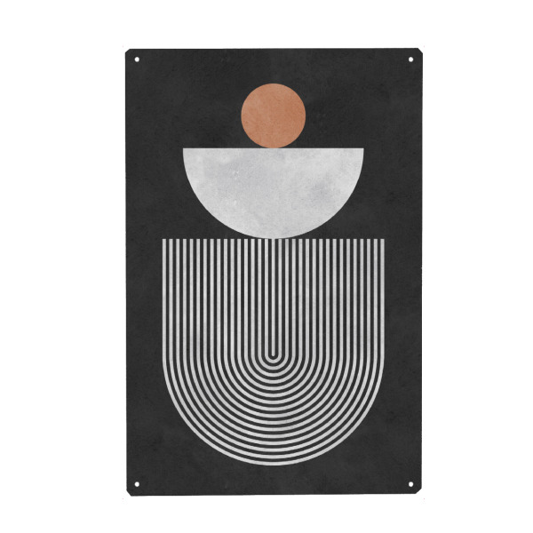 Metall Poster "Kreissatz J" artboxONE - Abstrakt,Geometrie