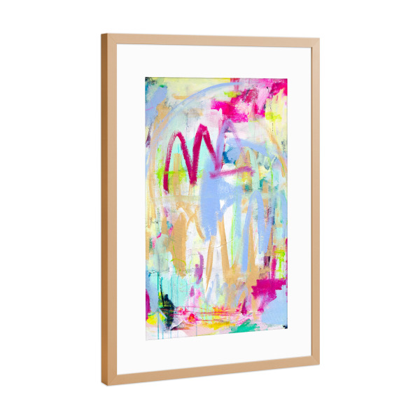 Poster mit Rahmen Kupfer "Tove Höglund - My Way" artboxONE - Abstrakt - Abstrakt,Modern,Kunstwerk,Gemälde,Pinsel,Farbenfroh,Bunt