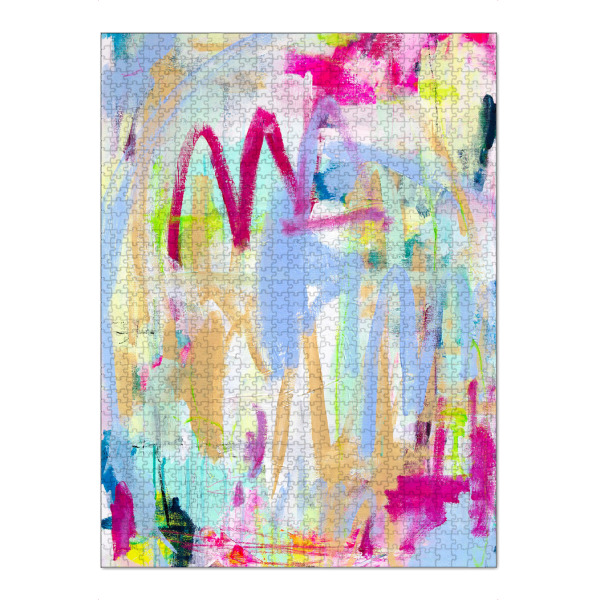 Puzzle Ravensburger "Tove Höglund - My Way" artboxONE - Abstrakt - Abstrakt,Modern,Kunstwerk,Gemälde,Pinsel,Farbenfroh,Bunt - Bild abstrakt