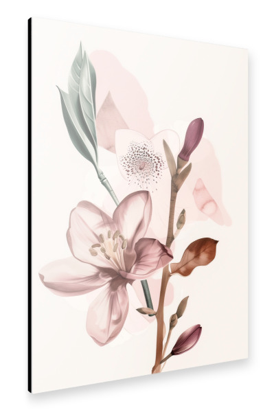 Alu-Dibond "Rosa Pflanzen" 30x20 cm artboxONE