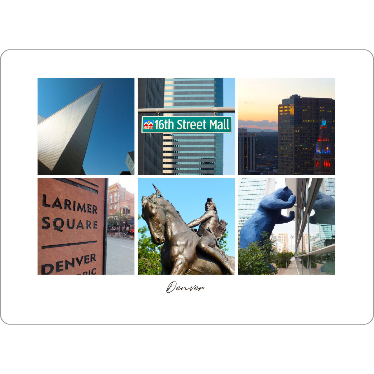 Tischset "Denver Collage" artboxONE - Städte,Reise,Architektur,Reise / Länder,Städte / Weitere