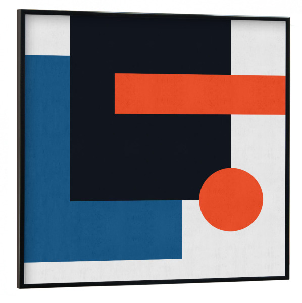 Poster mit schwarzem Rahmen 30x30 cm "Geometric and colorful harmony F" artboxONE - Abstrakt,Geometrie