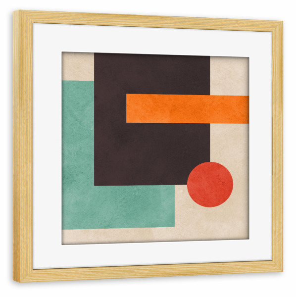 Poster mit Rahmen kiefer "Geometric and colorful harmony D" artboxONE - Abstrakt,Geometrie
