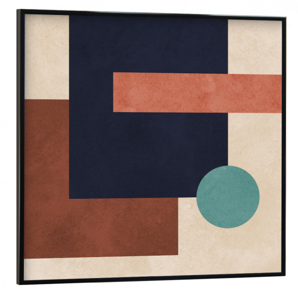 Poster mit schwarzem Rahmen 30x30 cm "Geometric and colorful harmony B" artboxONE - Abstrakt,Geometrie