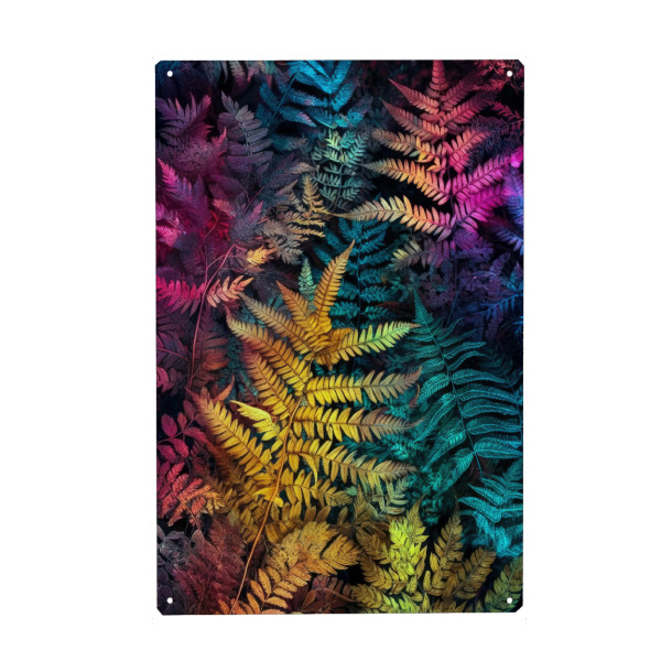 Holzbild "Farne Naturkunst A" artboxONE - Natur,Floral - Farn,Farne,Flora,Natur,Botanisch,Wald