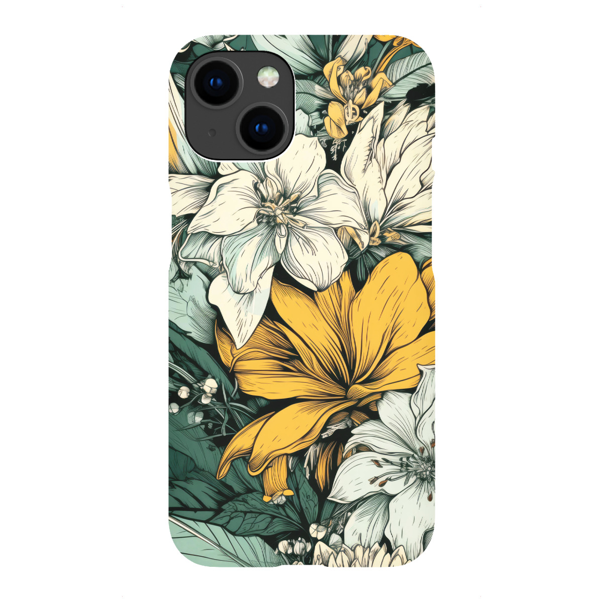 "Blumen und Blätter S"für iPhone - Premium-Case Handyhülle artboxONE