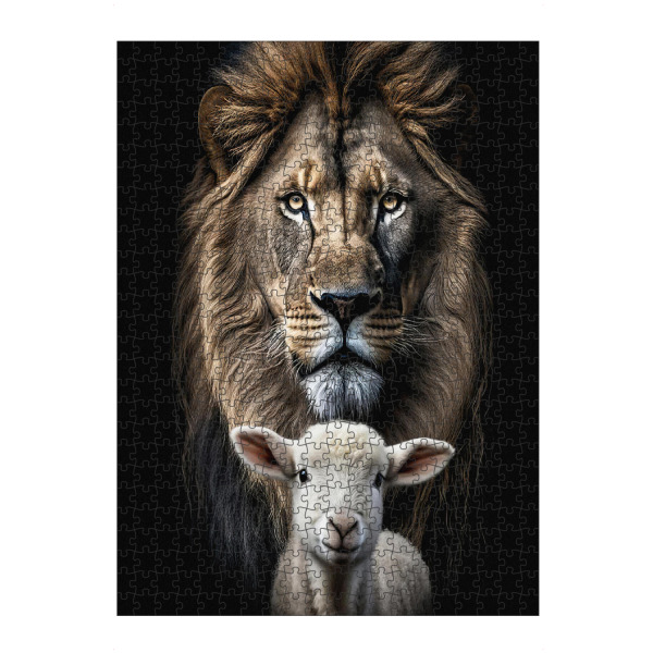 Puzzle Ravensburger "Lion and the lamb" artboxONE - Tiere