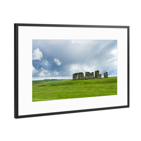 Poster mit Rahmen Schwarz (Metallic) "Magische Steine von Stonehenge" artboxONE - Natur,Architektur,Reise / Länder