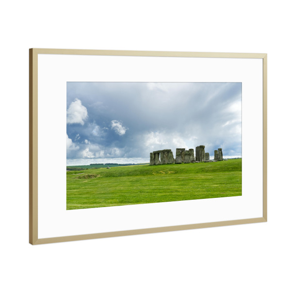 Poster mit Rahmen Gold "Magische Steine von Stonehenge" artboxONE - Natur,Architektur,Reise / Länder