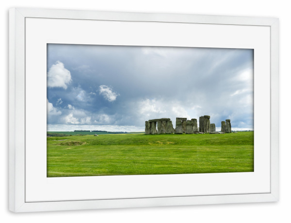 Poster mit Rahmen weiß "Magische Steine von Stonehenge" artboxONE - Natur,Architektur,Reise / Länder