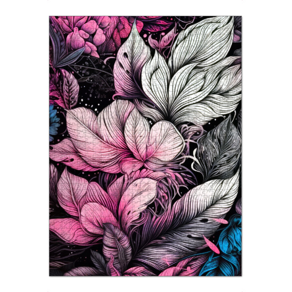 Puzzle Ravensburger "Blumenblätter Kunst P" artboxONE - Natur,Floral - Natur,Blumen,Blumen,Botanisch,Blätter,Blatt,Blumen - Bild natur