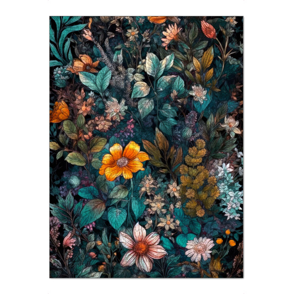 Puzzle Ravensburger "Wiese voller Blumen P" artboxONE - Natur,Floral - Wiese,Natur,Blumen,Blumen,Botanische,Blätter,Blatt,Blumen,Kräuter