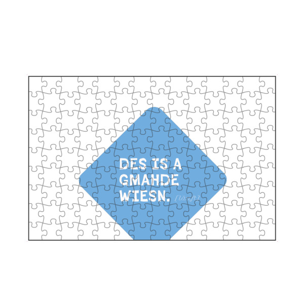 artboxONE Puzzle "Positiv Bayrisch: A gmahde wiesn" artboxONE - Typografie