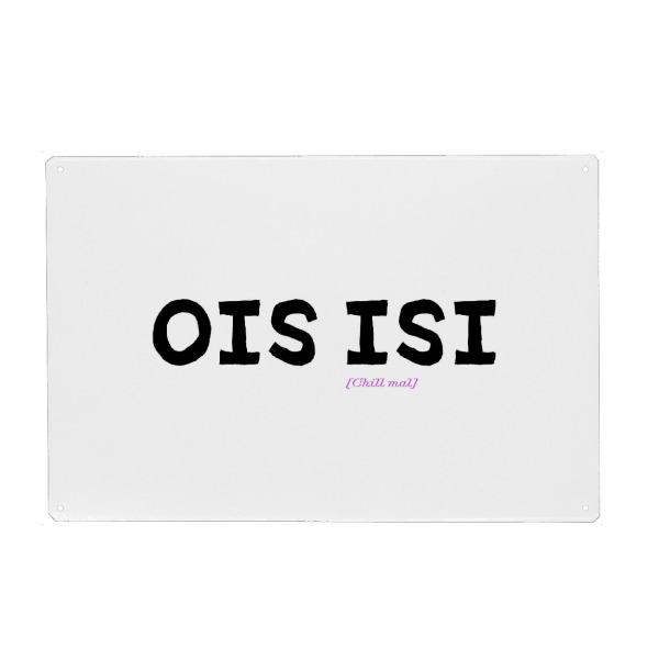 Holzbild "Chill mal auf bayrisch" artboxONE - Typografie,Schwarzweiß