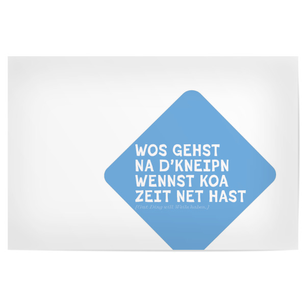 Poster 30x20 cm "Bayrischer Kneipen Spruch" artboxONE - Typografie