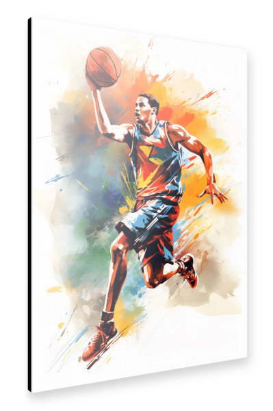 Alu-Dibond "Basketball Watercolor 3 (matart)" 30x20 cm artboxONE