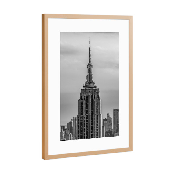 Poster mit Rahmen Kupfer "Turmspitze Empire State Building" artboxONE - Städte / New York,Architektur,Reise / Länder
