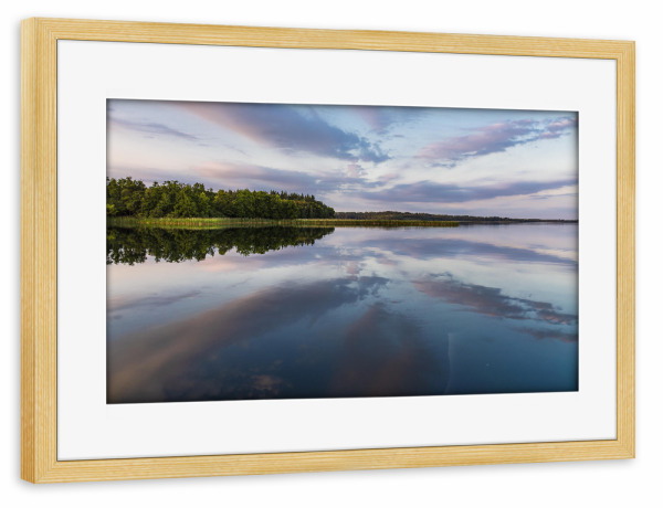 Poster mit Rahmen kiefer "Schaalsee in Seedorf mit Wolken" artboxONE - Natur,Reise