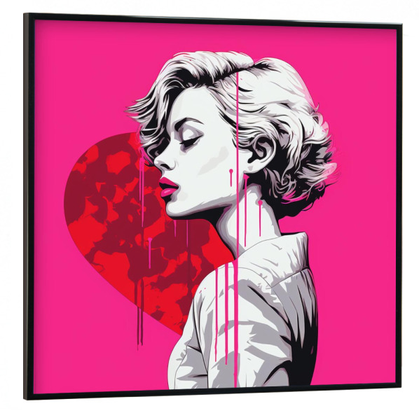 Poster mit schwarzem Rahmen 30x30 cm "SCHMELZENDE LIEBE" artboxONE - Menschen,Fashion,Für Mama