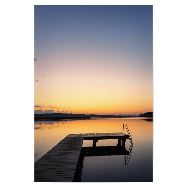 Poster "Sonnenaufgang mit Badesteg" artboxONE - Natur,Reise