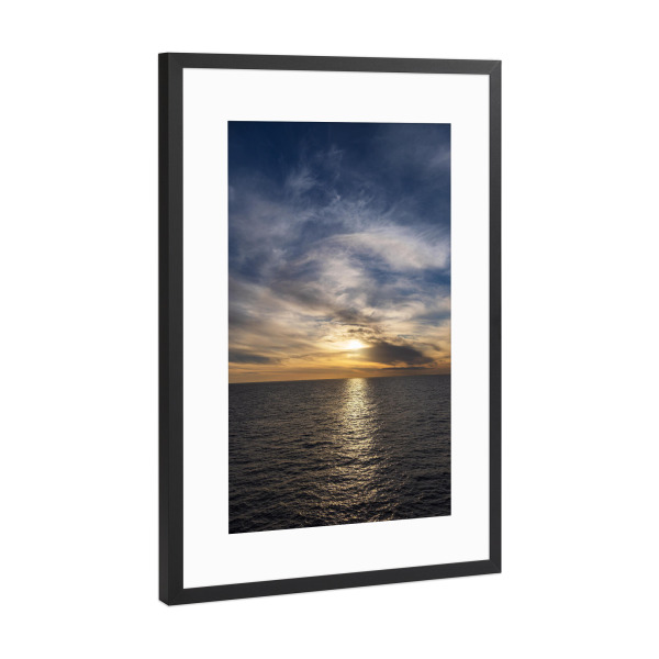 Poster mit Rahmen Schwarz (Metallic) "Abends auf der Nordsee" artboxONE - Natur,Reise,Reise / Strand und Meer